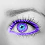 Purple Blue Glittering Eye