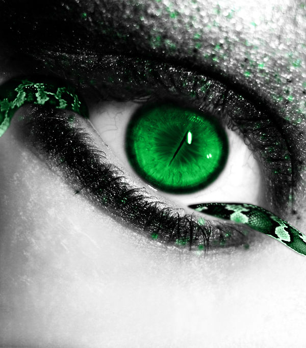 Green Snake Eye By Crazy Kiwii On Deviantart