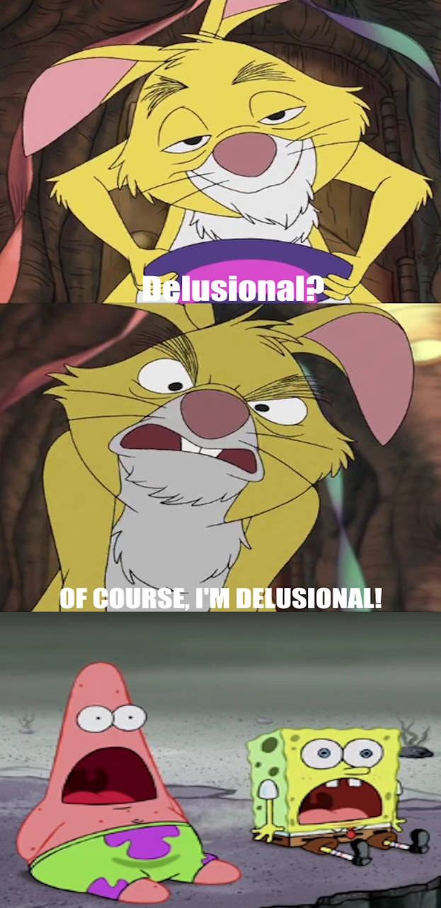 Dilusional Rabbit SpongeBob And Patrick Shock at Rabbit's Delusional by ...