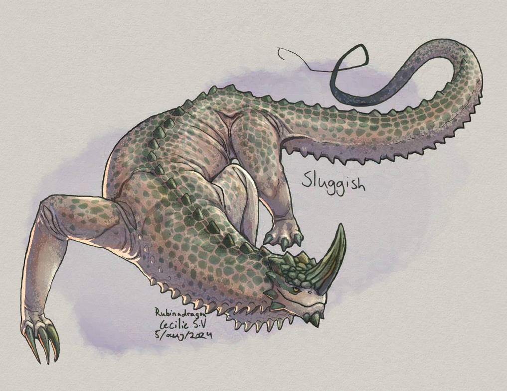 Sluggsih Sluggish dragon by RubinaDragon on DeviantArt