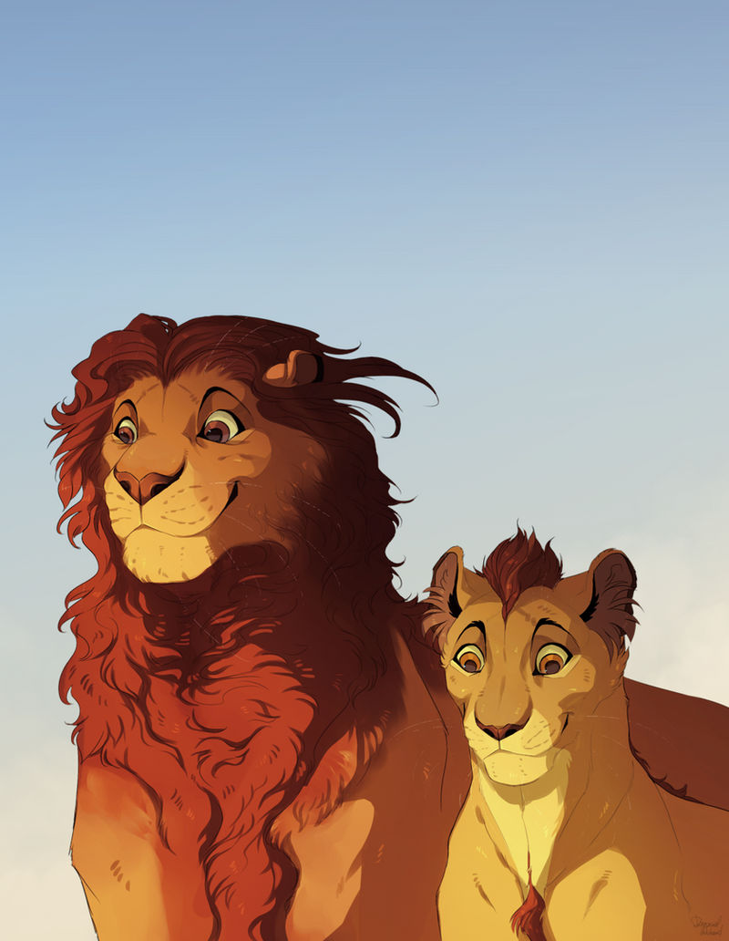 Screen Redraw Simba and Kion + timelapse by Deyanel on DeviantArt