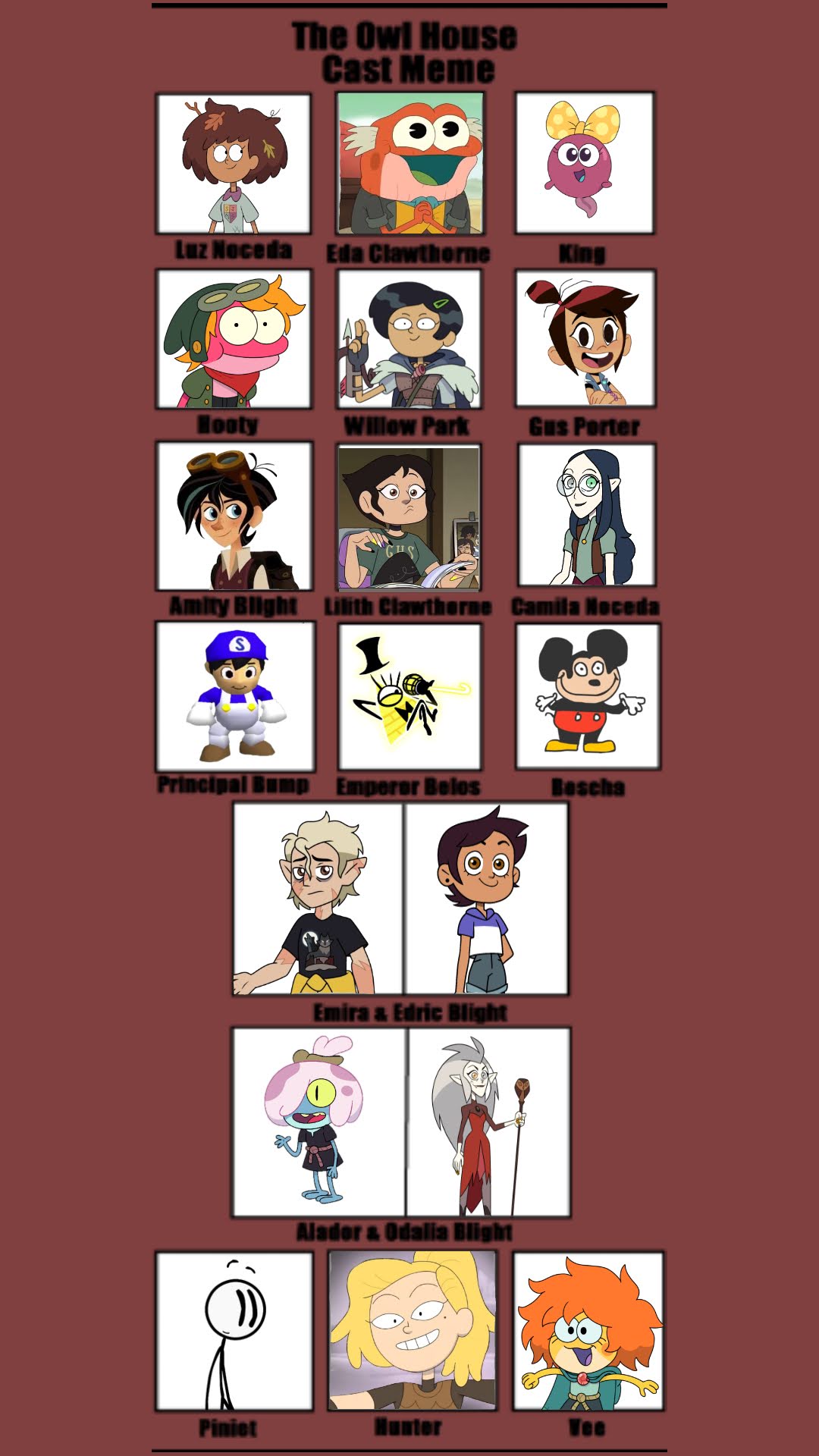 My Owl House cast meme by Iankyle1189 on DeviantArt