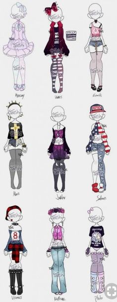 Anime Outfits by winterflake2019 on DeviantArt