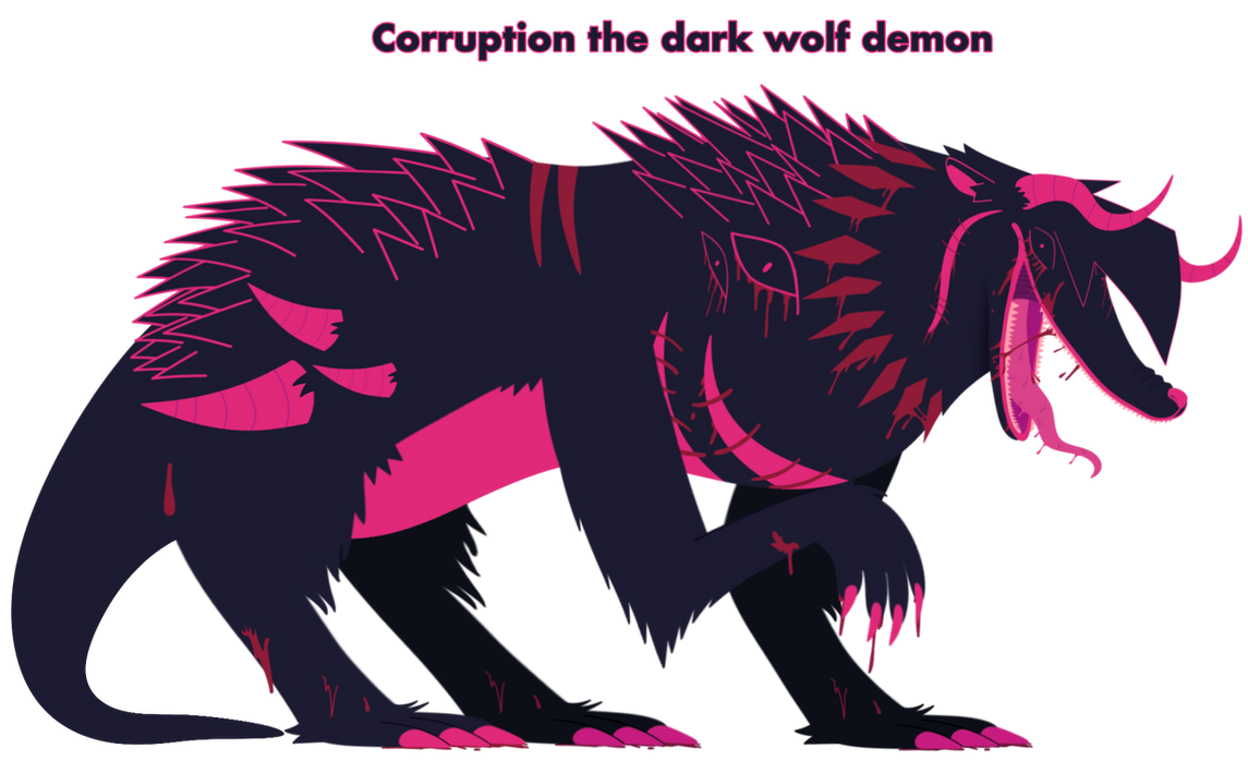 Corruption the dark wolf demon by Jaylagadiestory on DeviantArt