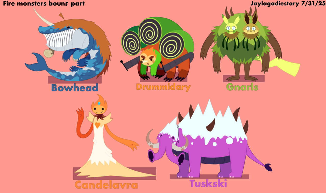 Fire Based Enemies Fire monsters bonus part by Jaylagadiestory on DeviantArt