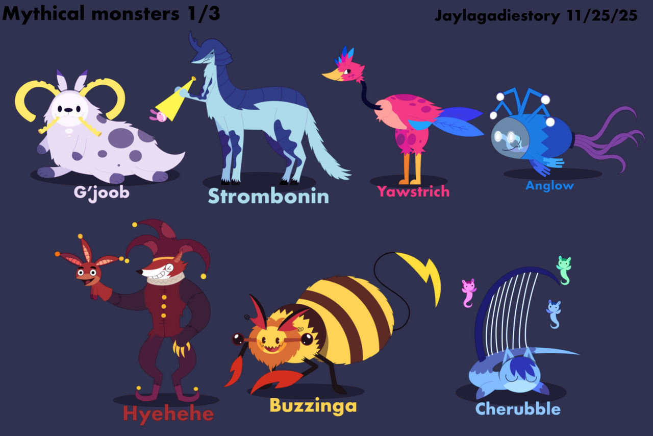 Mythical monsters 1 to 3 by Jaylagadiestory on DeviantArt