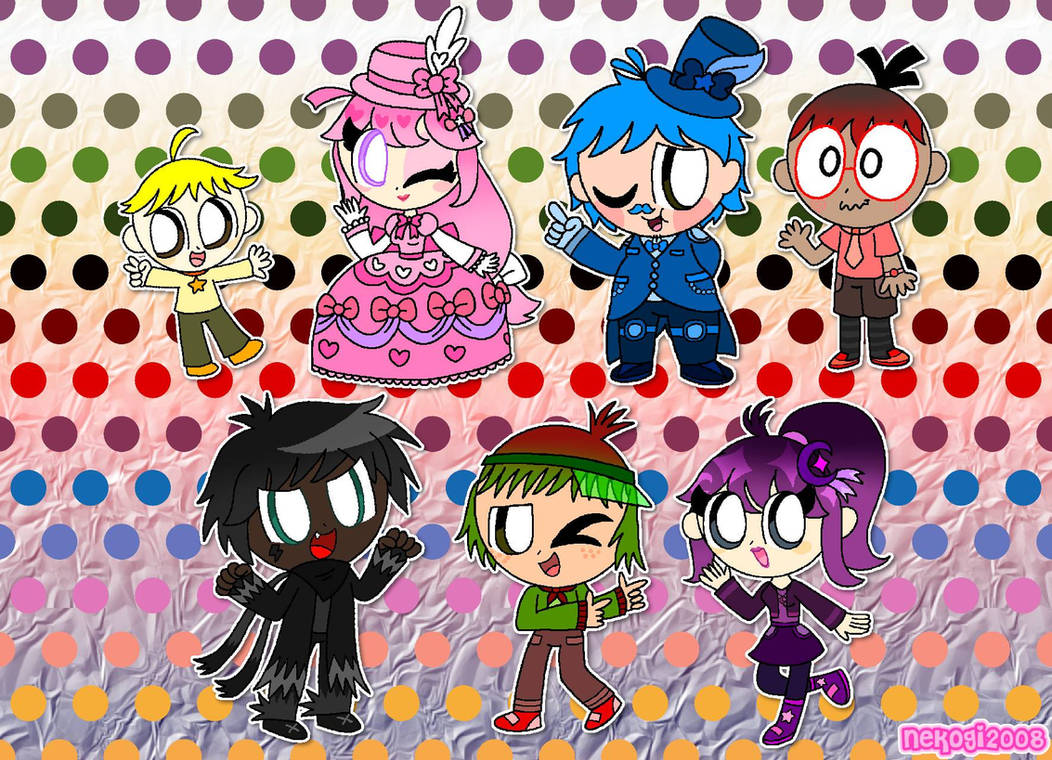 LocoRoco Gang as Humans (My Style) by LilyMoonstonetheCat on DeviantArt