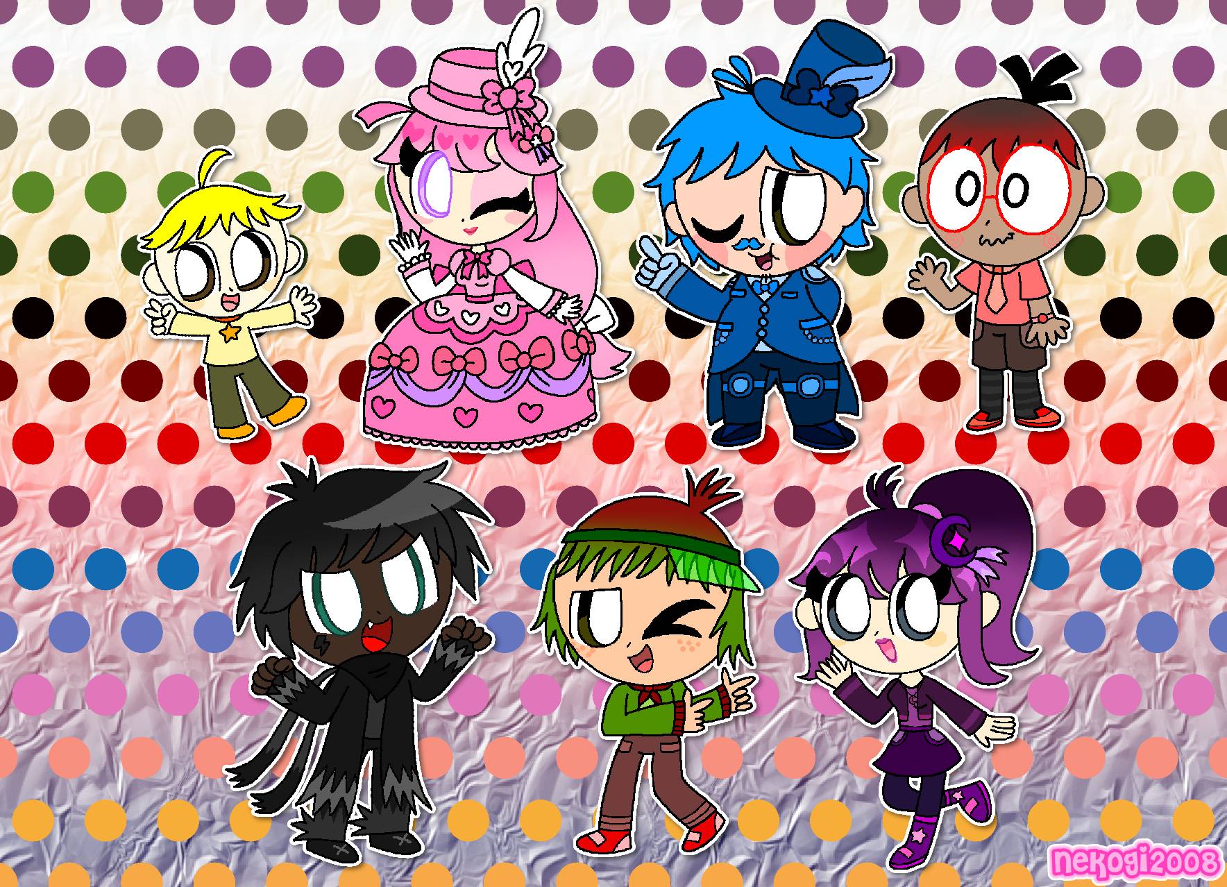 LocoRoco Gang as Humans (My Style) by LilyMoonstonetheCat on DeviantArt