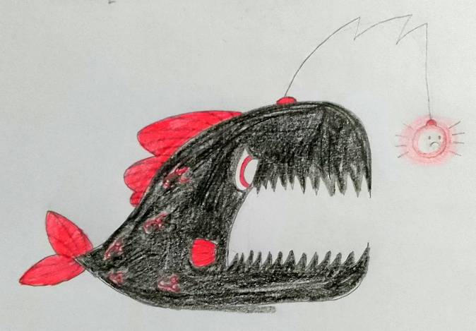 Angry Fish Character Angry Anglerfish by LilytheKawaiiUnicat on DeviantArt