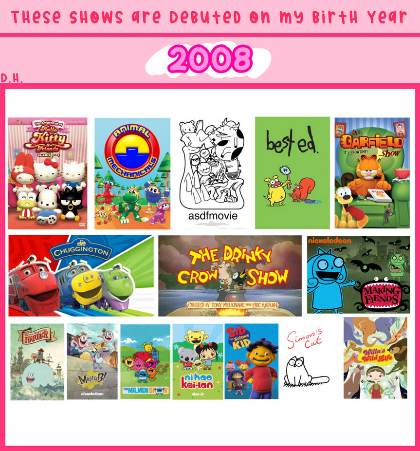 Deviantart Layout 2008 These Shows are Debuted in 2008 by PinkNarwhal2008 on DeviantArt