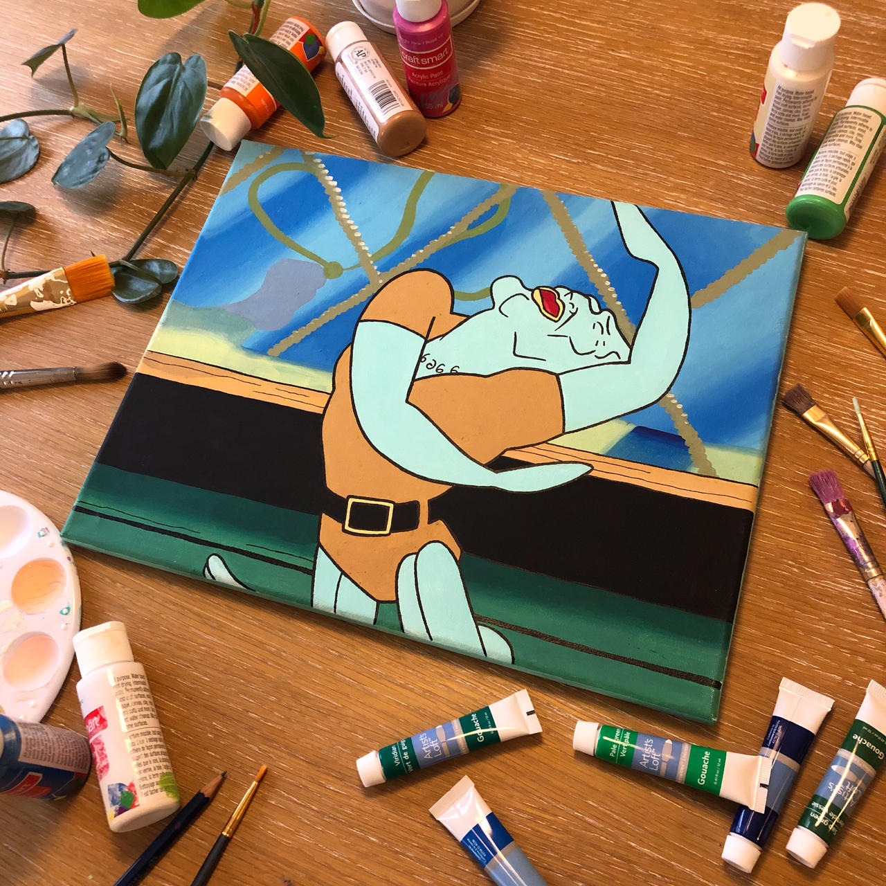 Beautiful Squidward Painting