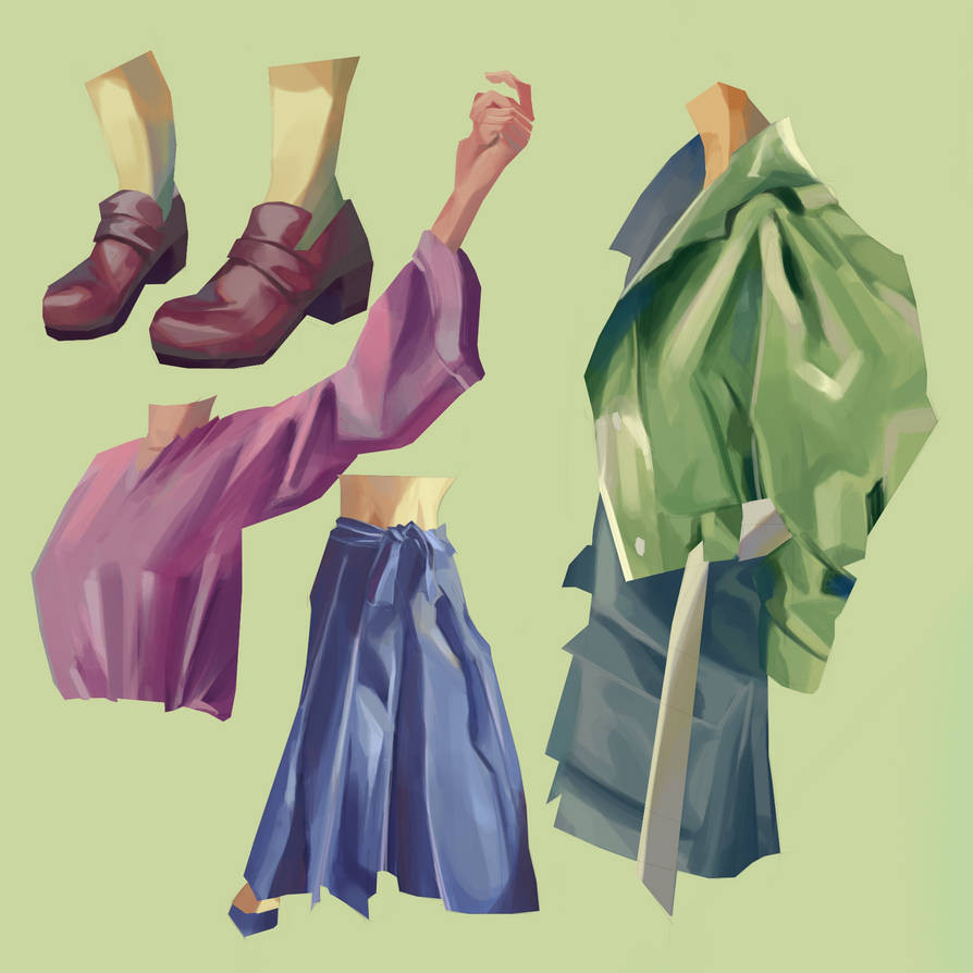 Folds Practice (Part 2) by TheAlternateCloud on DeviantArt