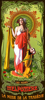 Melpomene- Art Nouveau poster