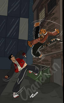Alleyway Sparring by chanchansthings