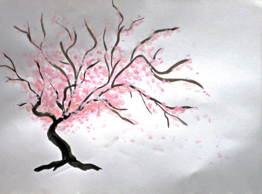 Как нарисовать дерево сакуры. Сакура рисунок. Рисование дерева Сакуры. Дерево Сакура карандашом. Сакура дерево нарисованное.