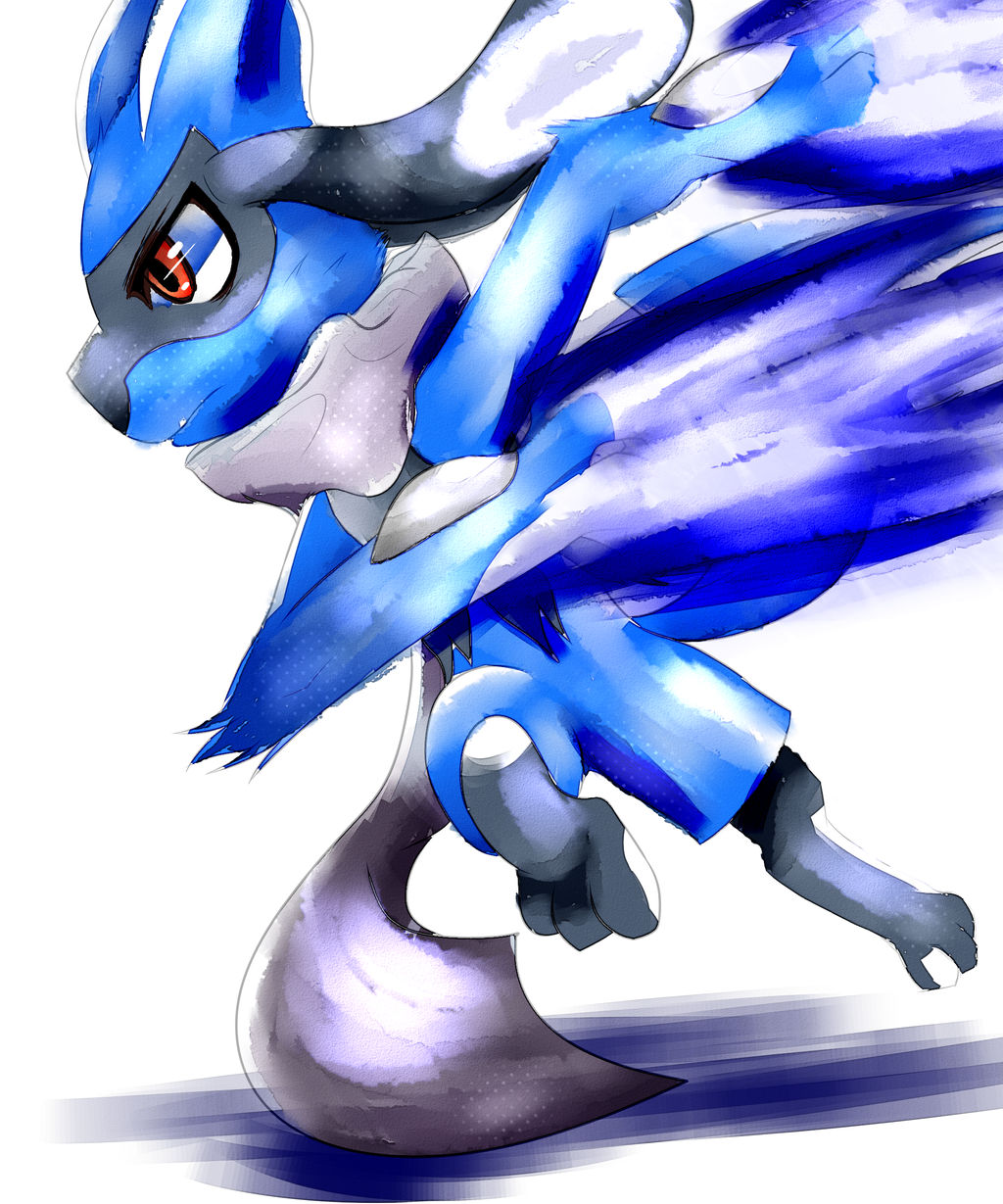 Pokemon Ril Riolu Watercolor (Style practice) by XetaJTS on DeviantArt