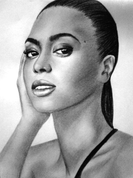 Beyonce portrait by IK90 on DeviantArt