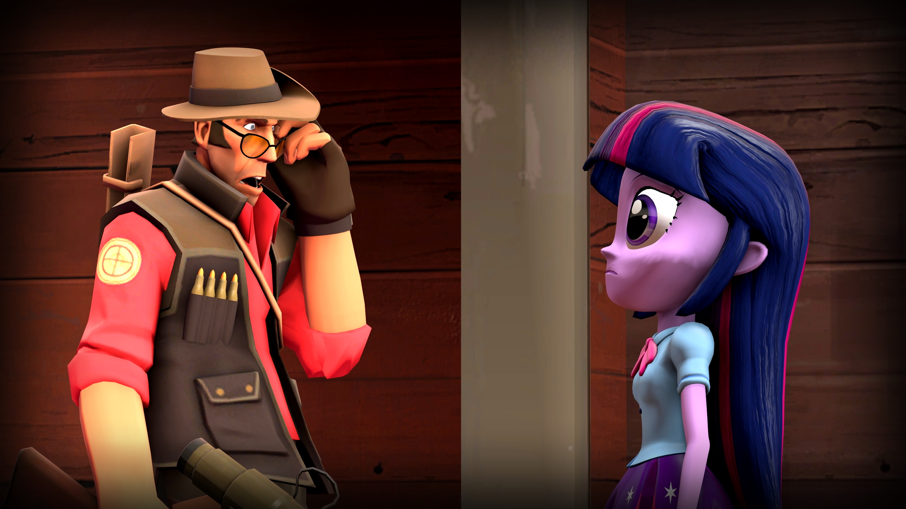 Sniper Meets Human Twilight Sparkle