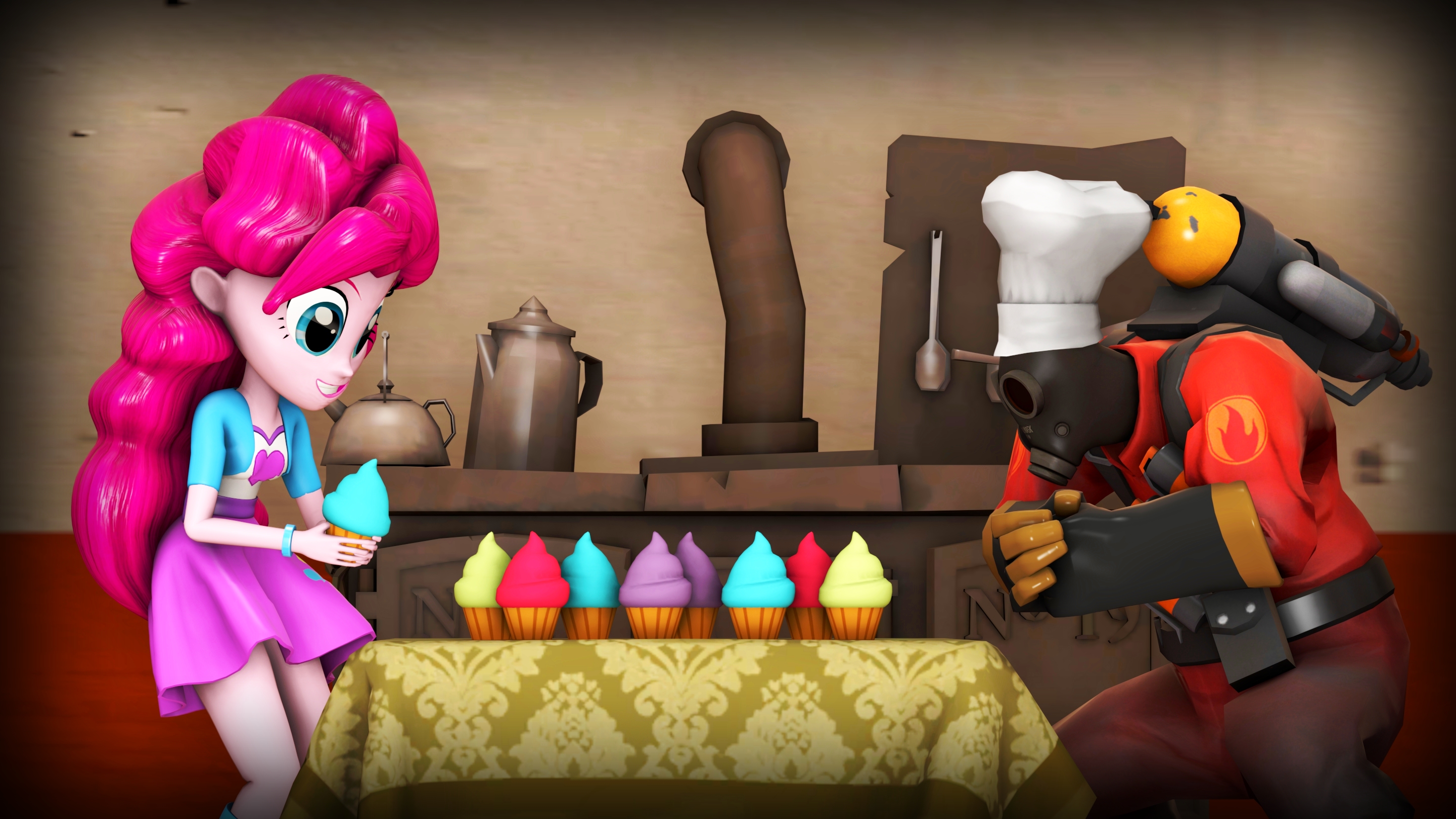 Pyro Human Pyro Meets Human Pinkie Pie by Cowboygineer on DeviantArt