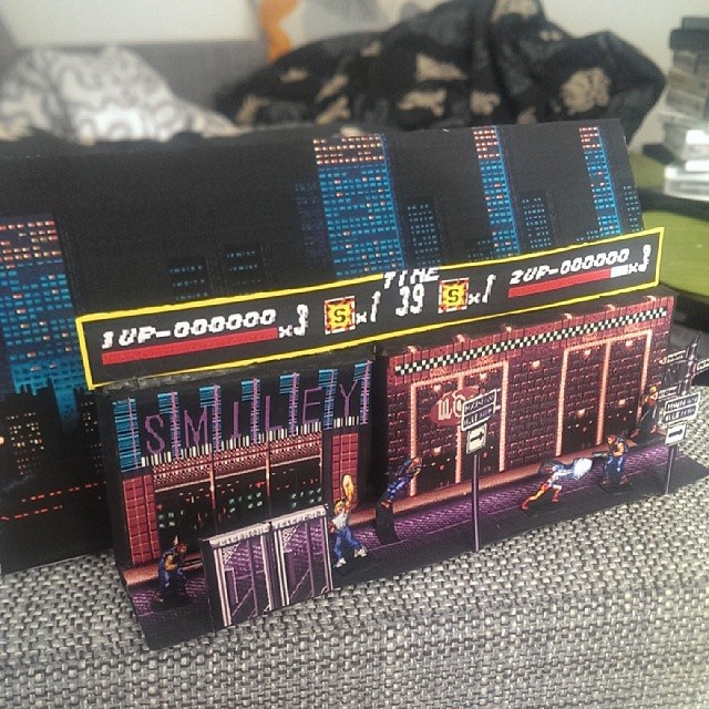 Minimum Rage Papercraft Streets of Rage - SEGA Genesis -Papercraft Diorama by retroberra on ...