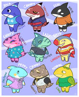 Animal Crossing Concept - Shark Villagers