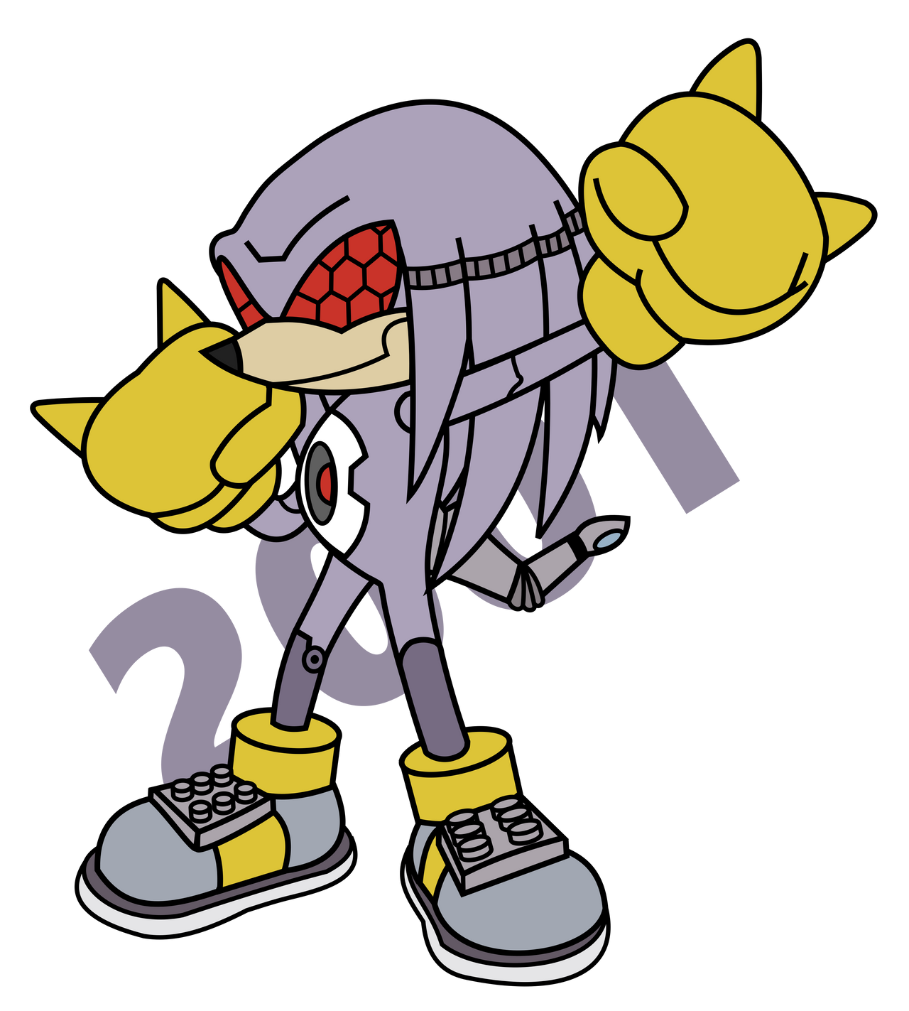 Me Knuckles Week 8 - Mecha Knuckles by NinHitFan2000 on DeviantArt