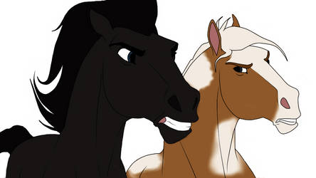 Two Brother Stallion's Coloring(GIMP)