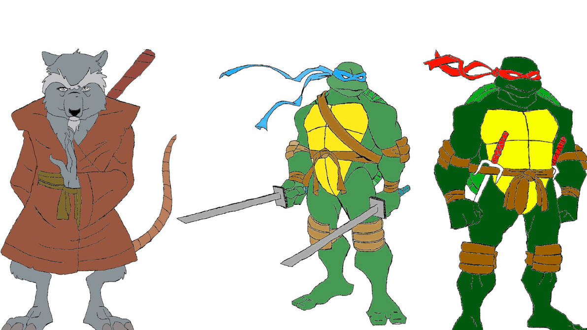 Leo, Splinter, Raphael TMNT. by ZephyrMistralYT on DeviantArt