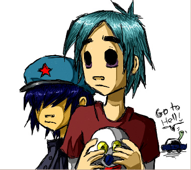 Gorillaz: 2D and Noodle by Zilkenian on DeviantArt