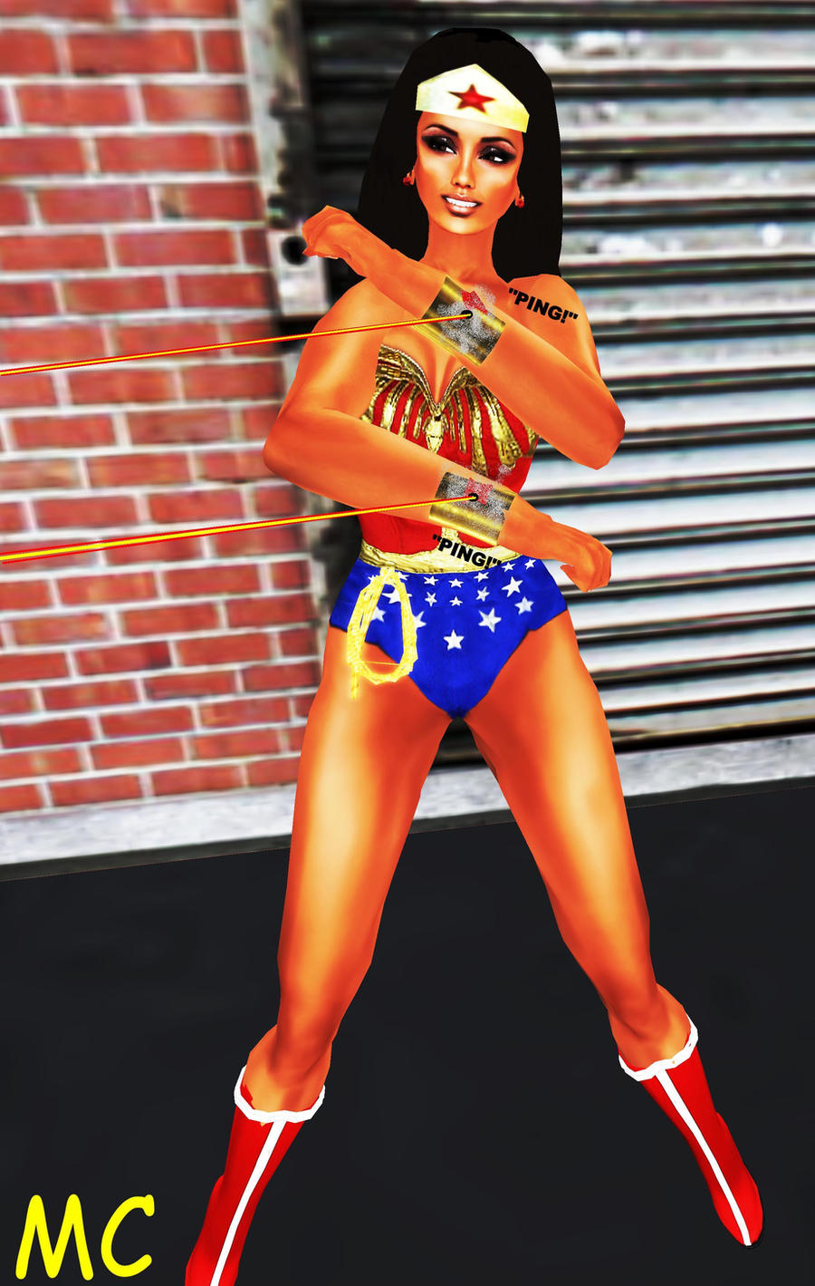 Kim Kardashian As Wonder Woman