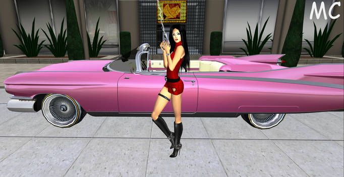 Valerie Love's Pink Convertable