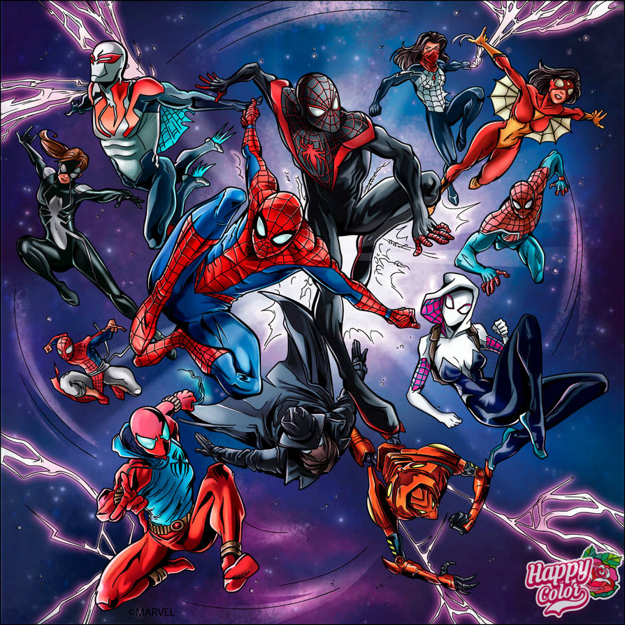 Happy Color: The Spiderverse by The-Mind-Controller on DeviantArt