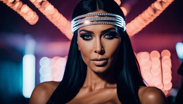 Kim Kardashian Wearing A Mind Control Headband