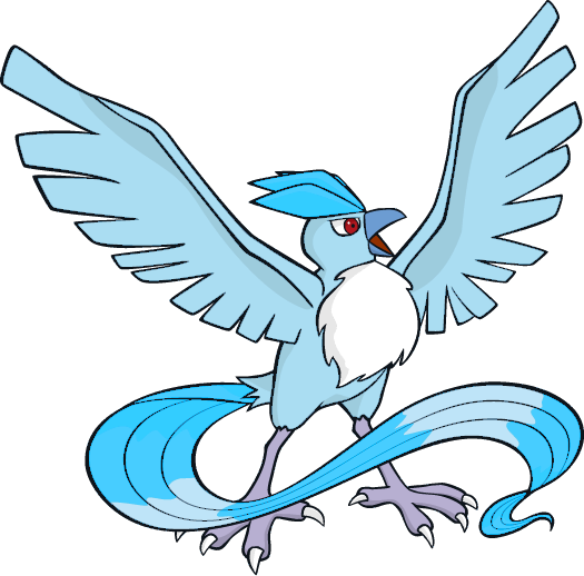 Shiny Articuno Pokemon embroidery design