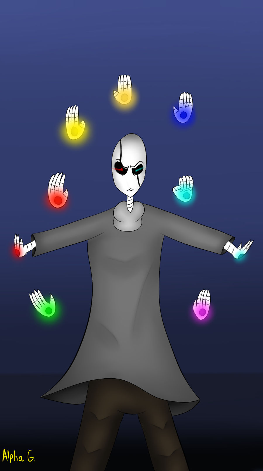 Gaster Hand Color Gaster - Hands (Glitchtale - Camila Cuevas) by AlphaGarmadon on DeviantArt