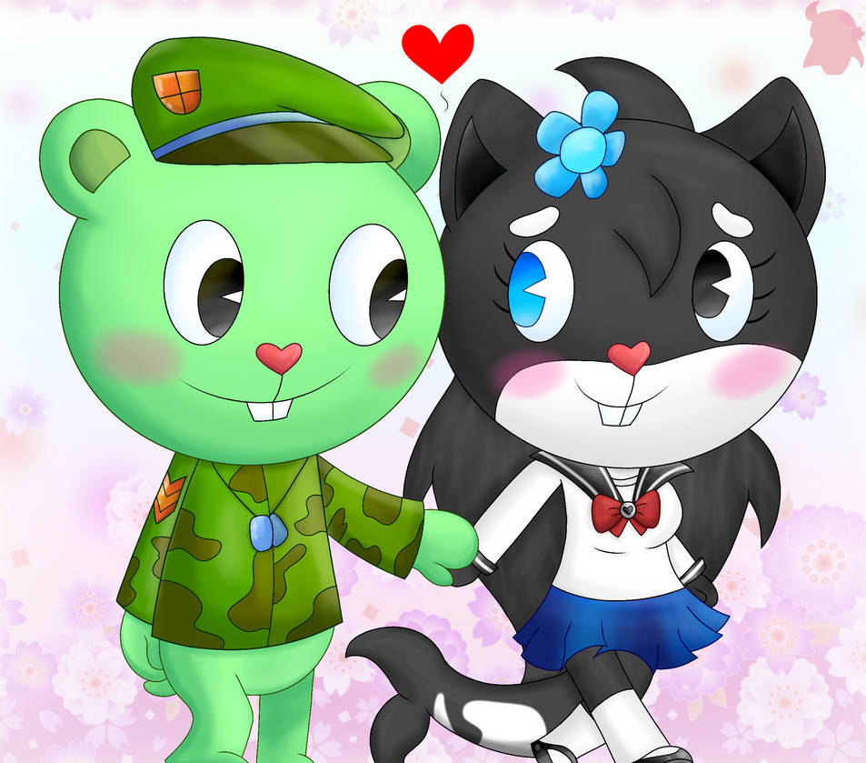 Htf 900 Art Trade: Flippy X Shina by Sylbea-HTF on DeviantArt