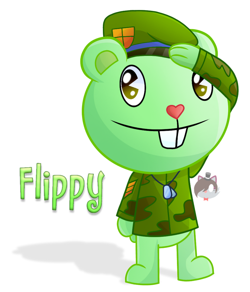 Fanart and Art Trade: Flippy HTF (Been 4 years ago by sylbea on DeviantArt
