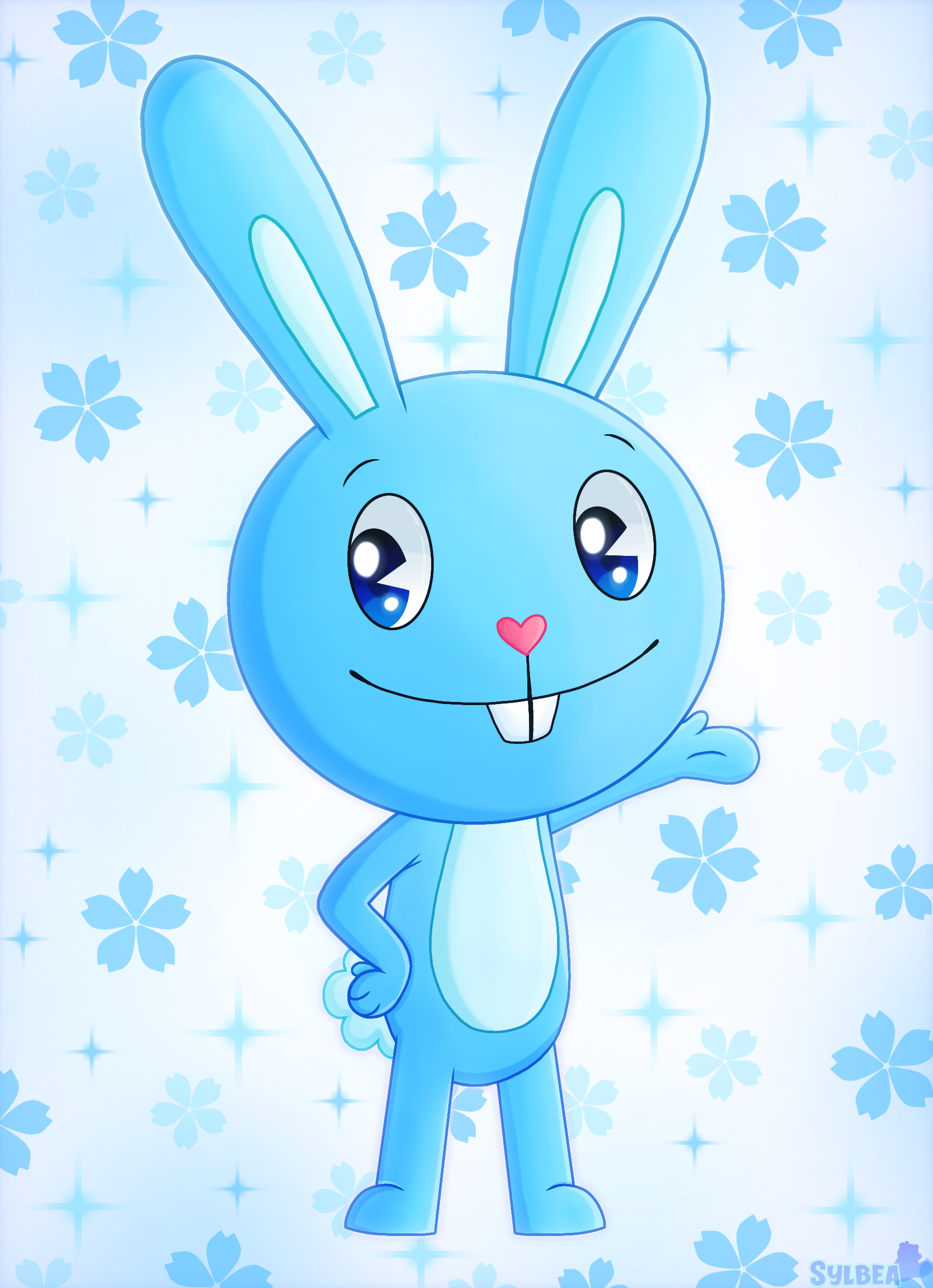 Htf 900 Art Trade: Andrew the Blue Bunny - HTF OC by Sylbea-HTF on DeviantArt