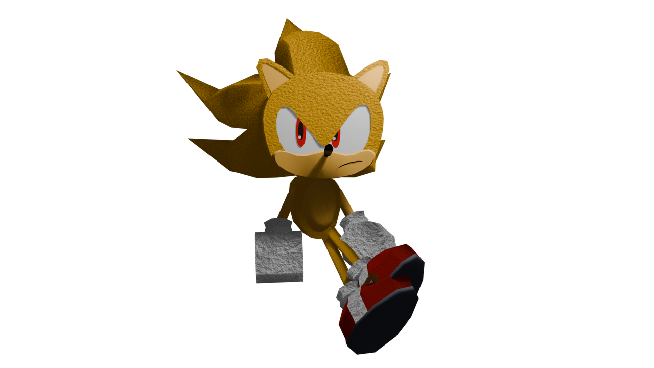 Super sonic render (Model by outlaik) by MDfan198 on DeviantArt