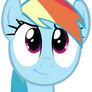 Cute Rainbow Dash Face Vector