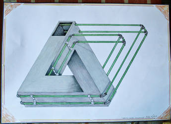 Penrose triangle with plumbing