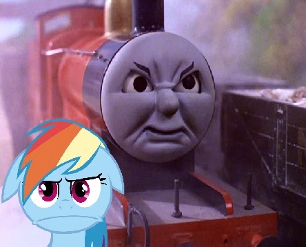 James and Rainbow Dash are grumpy by Flurr4 on DeviantArt