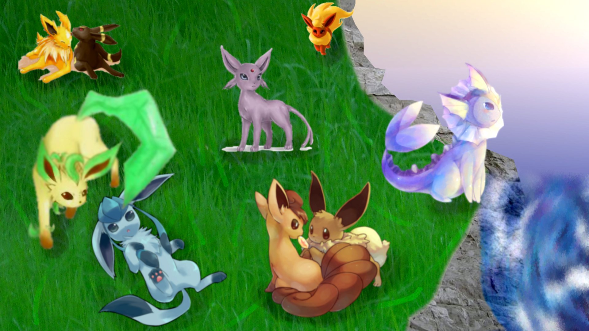 my eevee evolutions by okami7577 on DeviantArt