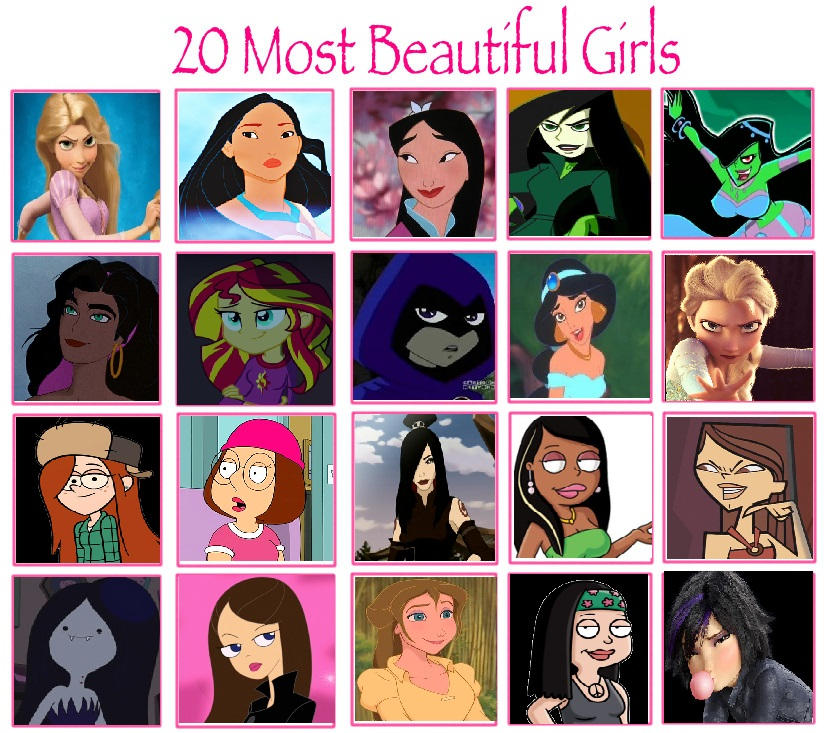 My 20 Most Beautiful Animated Girls by TheCrappyMSPainter23 on DeviantArt