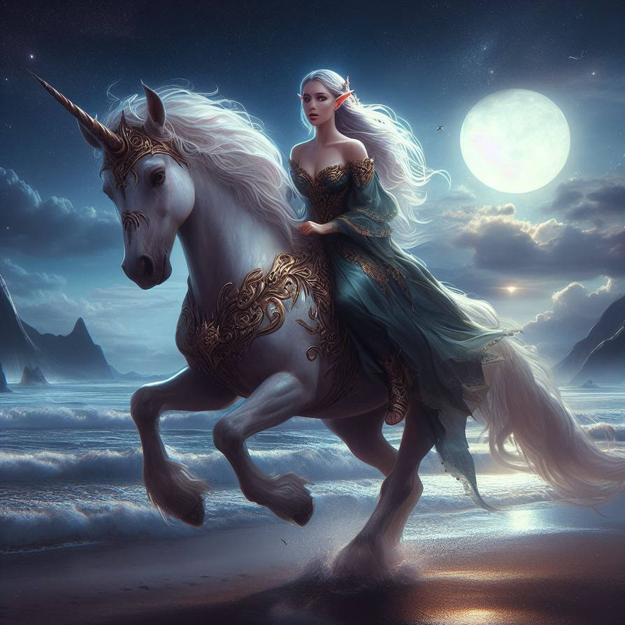 Elf Riding Bat elf on horseback at night by eron01 on DeviantArt