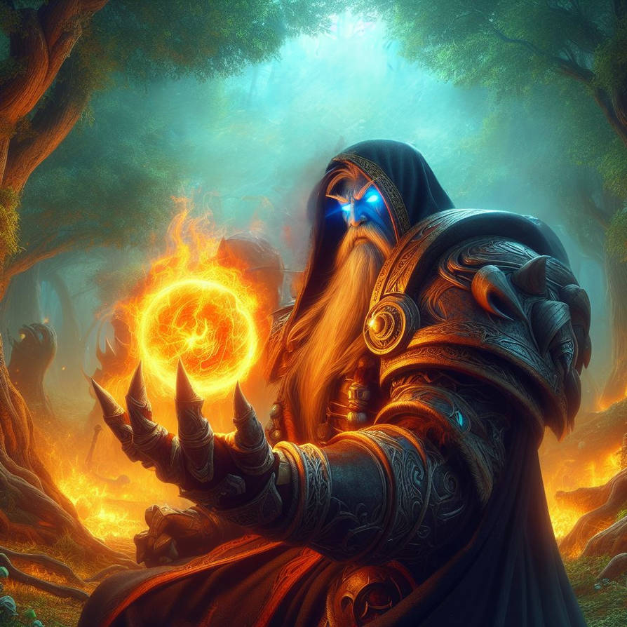 Wizard sets the forest on fire by eron01 on DeviantArt