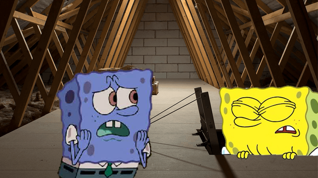 Spongebob Rattic SpongeBob got stuck in the attic hatch! by HopeAndFaithStudios on ...