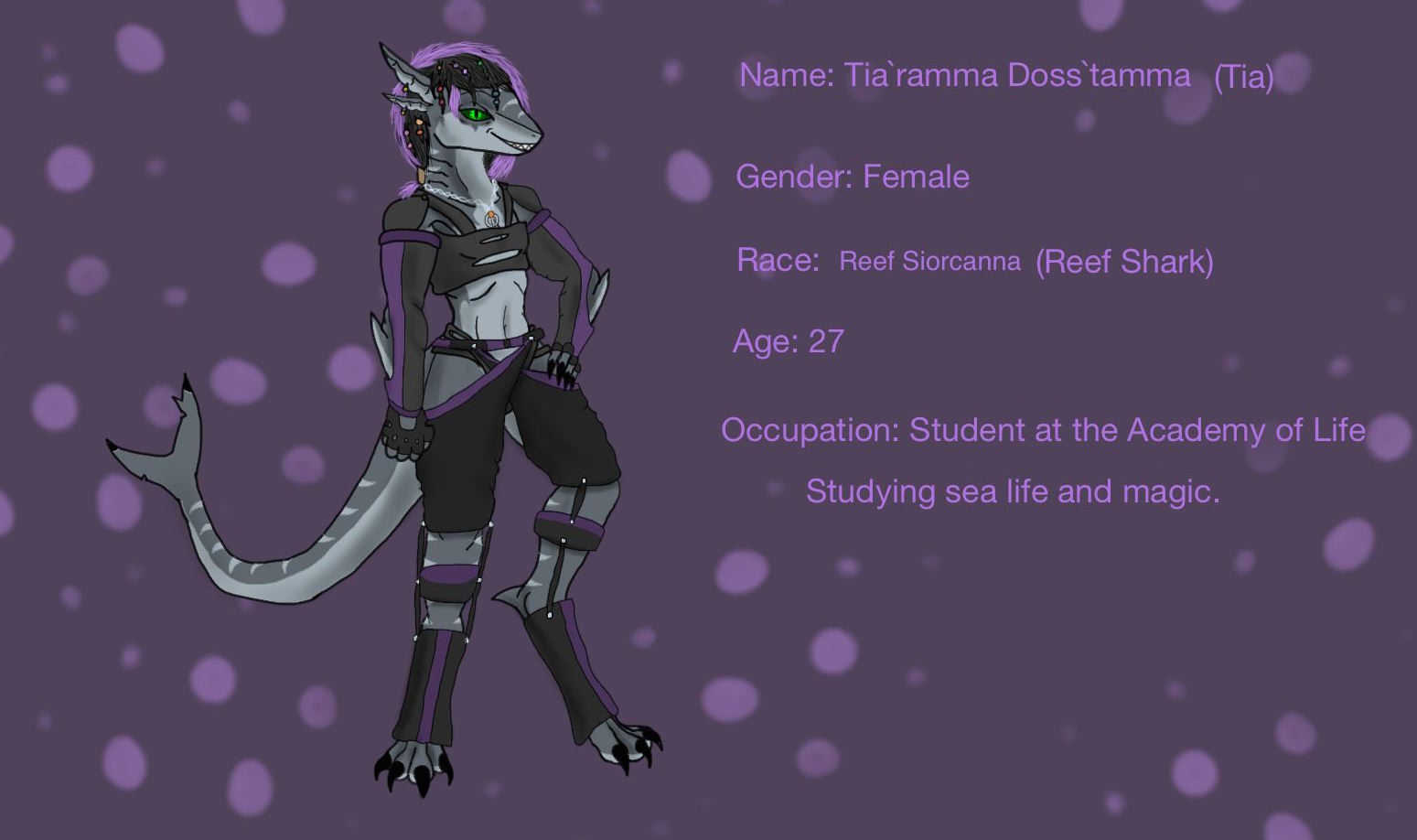 Tia`ramma the Shark girl