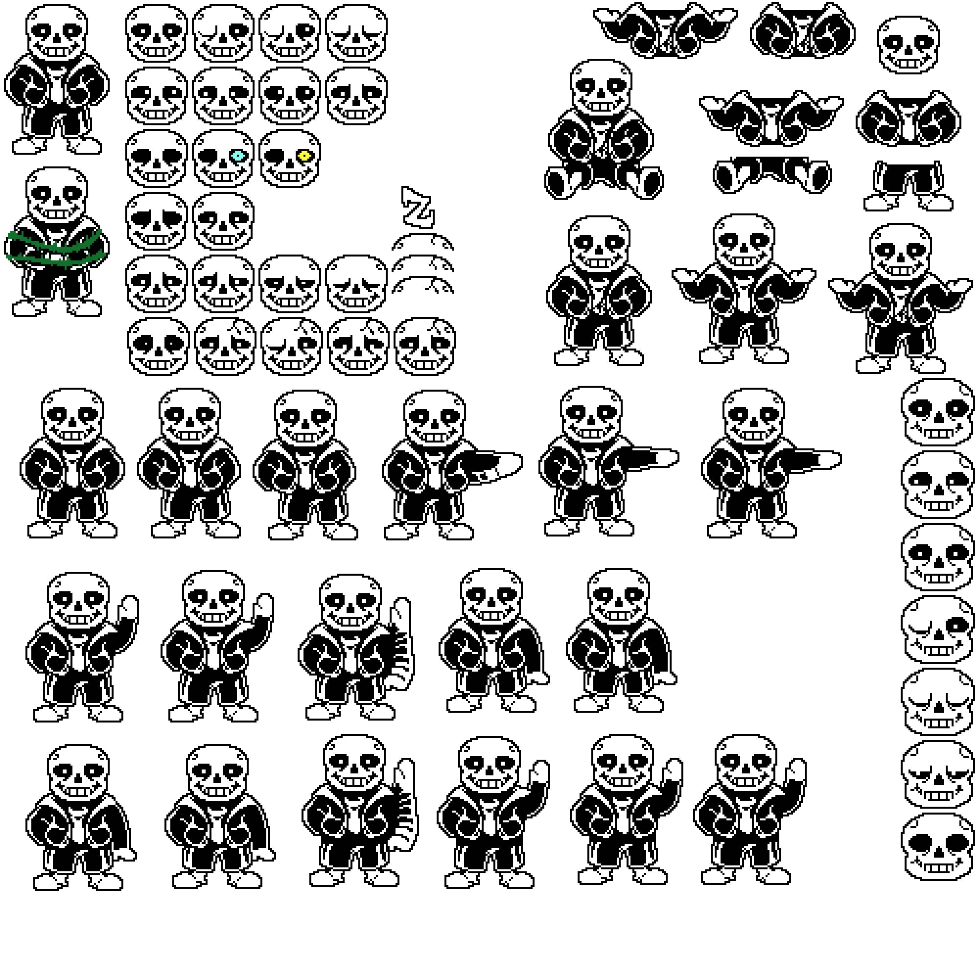 Undertale sans sprite sheet remake by Czopin on DeviantArt