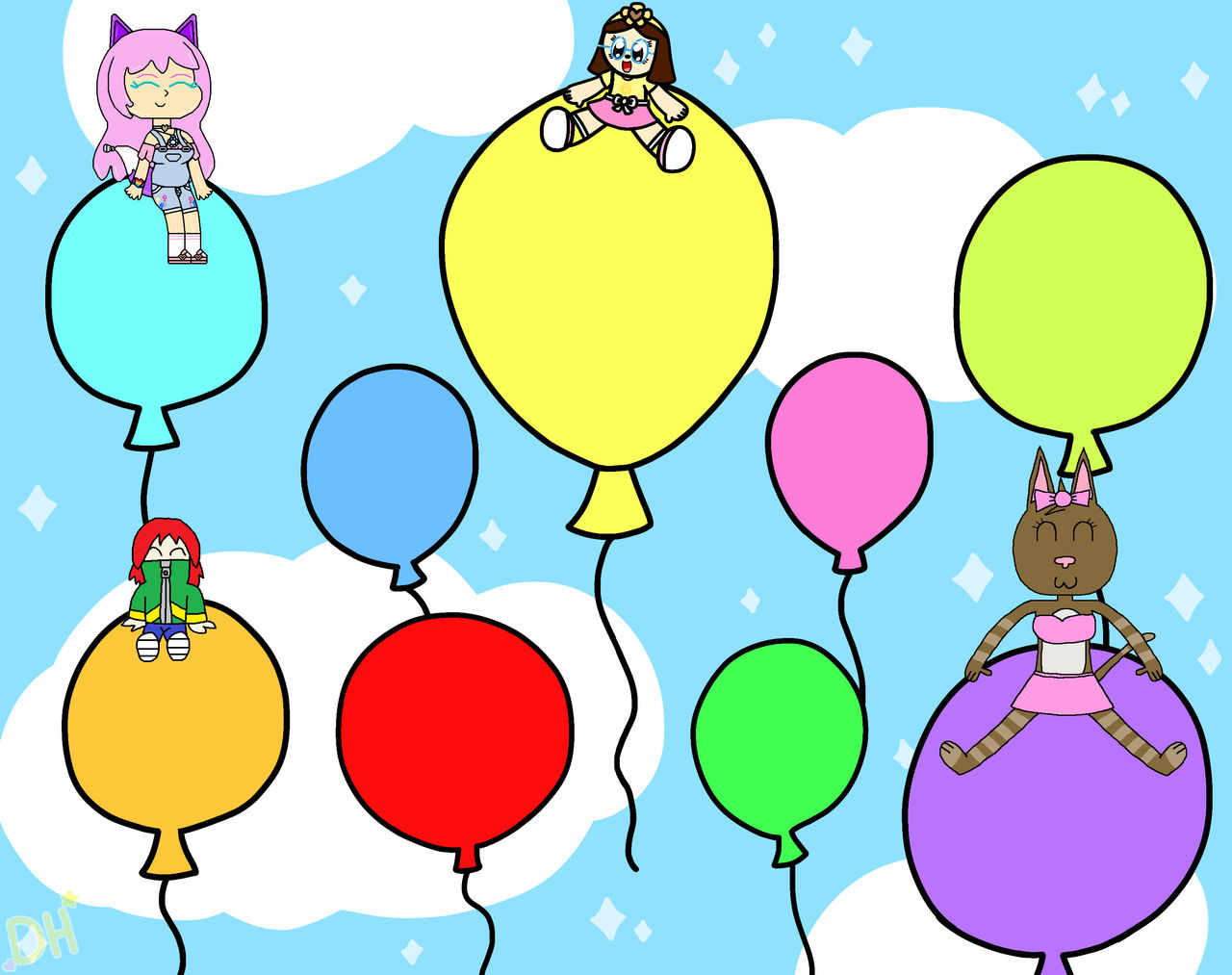 Balloon Deviantart Big Balloons In The Sky (collab) by DemonFunarel-joao on DeviantArt